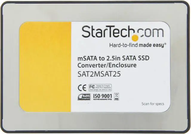 StarTech.com 2.5-Inch SATA to Mini SATA SSD Adapter Enclosure - Thumbnail 5
