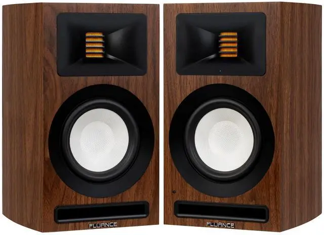 Fluance Ri71 Reference Stereo Powered Bookshelf Speakers with High Performance AMT Tweeters, 5" Drivers, 120W Amplifier for Music, Turntable, TV, PC - HDMI, Bluetooth, RCA & Subwoofer Out (Walnut) - Thumbnail 3