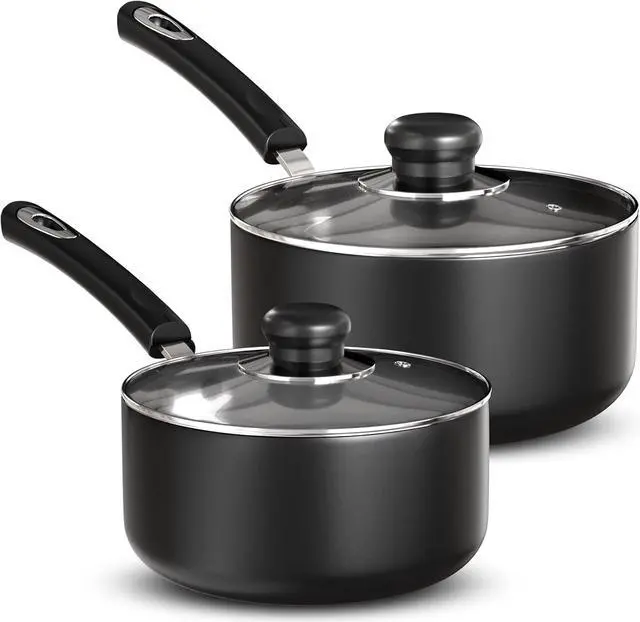 Utopia Kitchen Nonstick Saucepan Set with Lid - Thumbnail 5
